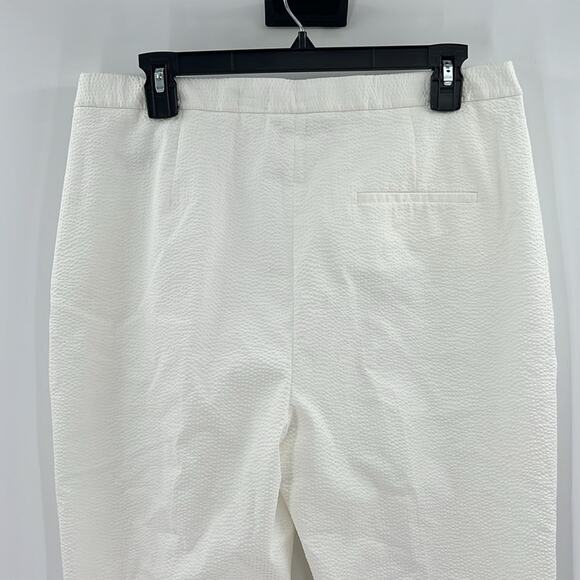Theory Women's Seer Suit Slim Crop Pants - White - 10 - New with tags - Picture 8 of 9